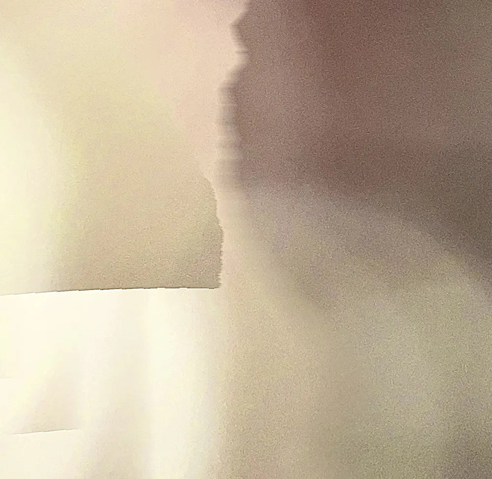 Detailansicht des abstrakten Fotos, beige und braun mit hellen Flächen