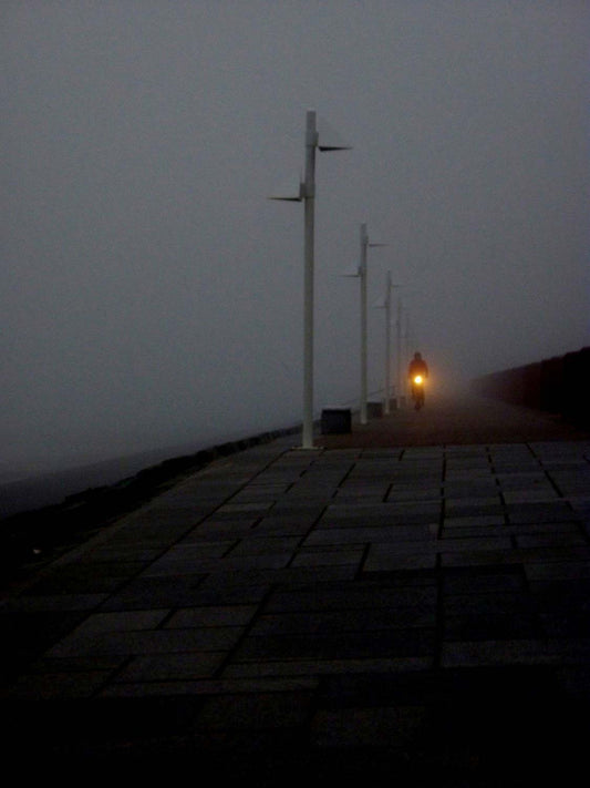 Cyclists on the dike