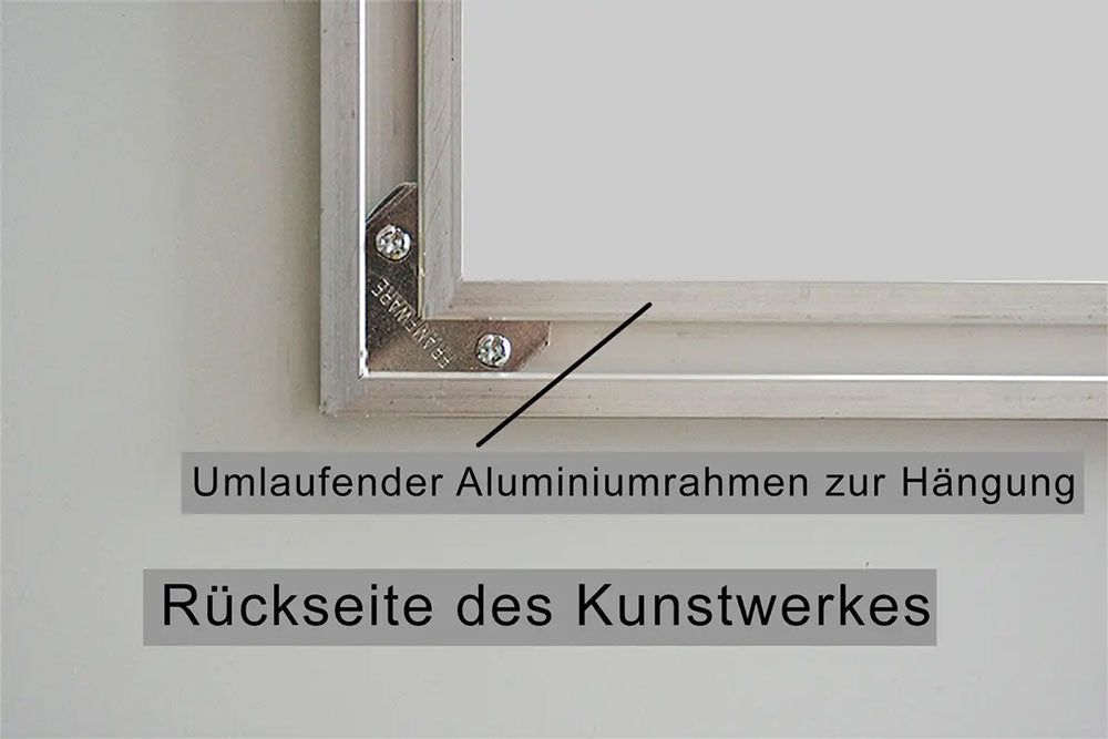 Rückseite Alu-Dibond zur Hängung - Kunst-Direkt