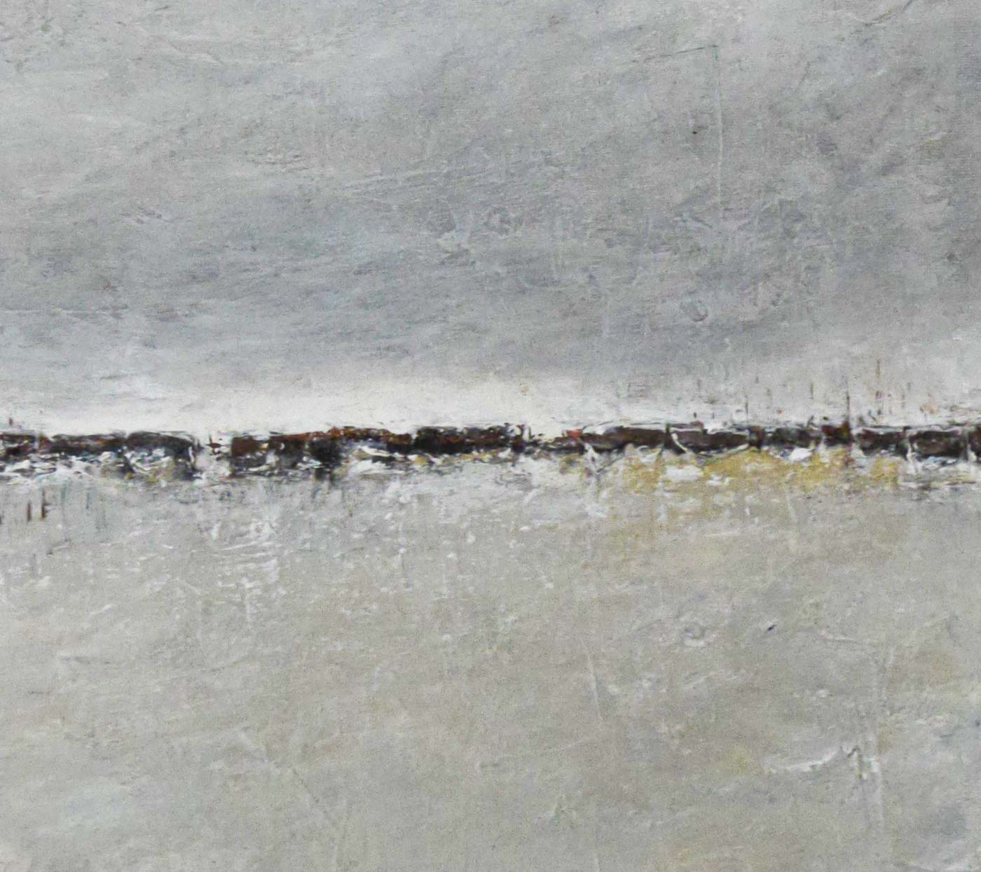 Hochformat, horizontlinie auf grauem Hintergrund, abstrakt, Detailansicht Horizont