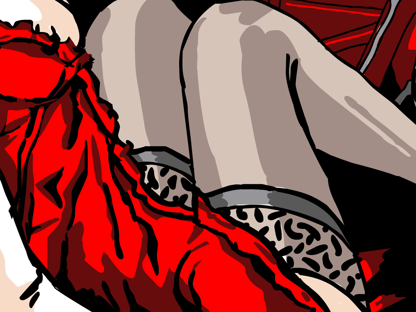 Blonde Frau im Auto auf Fahrersitz, Details