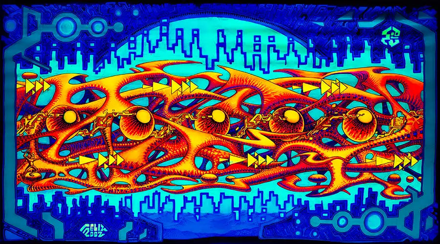 Tryptichon rotes Ether