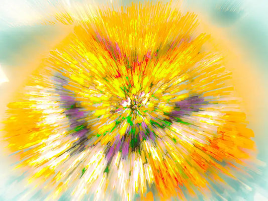 Schmetterling abstrakt auf einer gelben Blüte